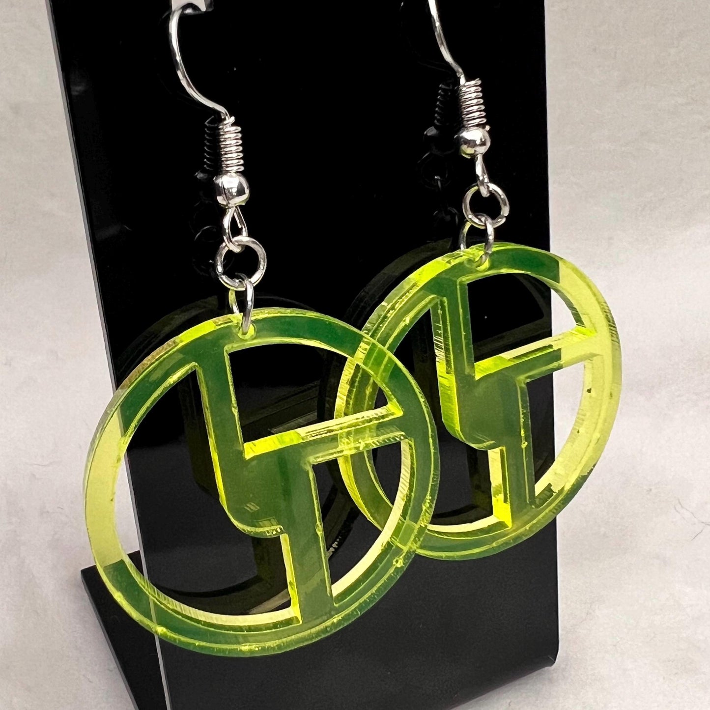 Disco Biscuits Earrings - Neon Yellow