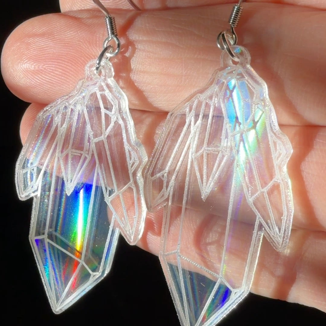 Solo Holographic Crystal Earrings