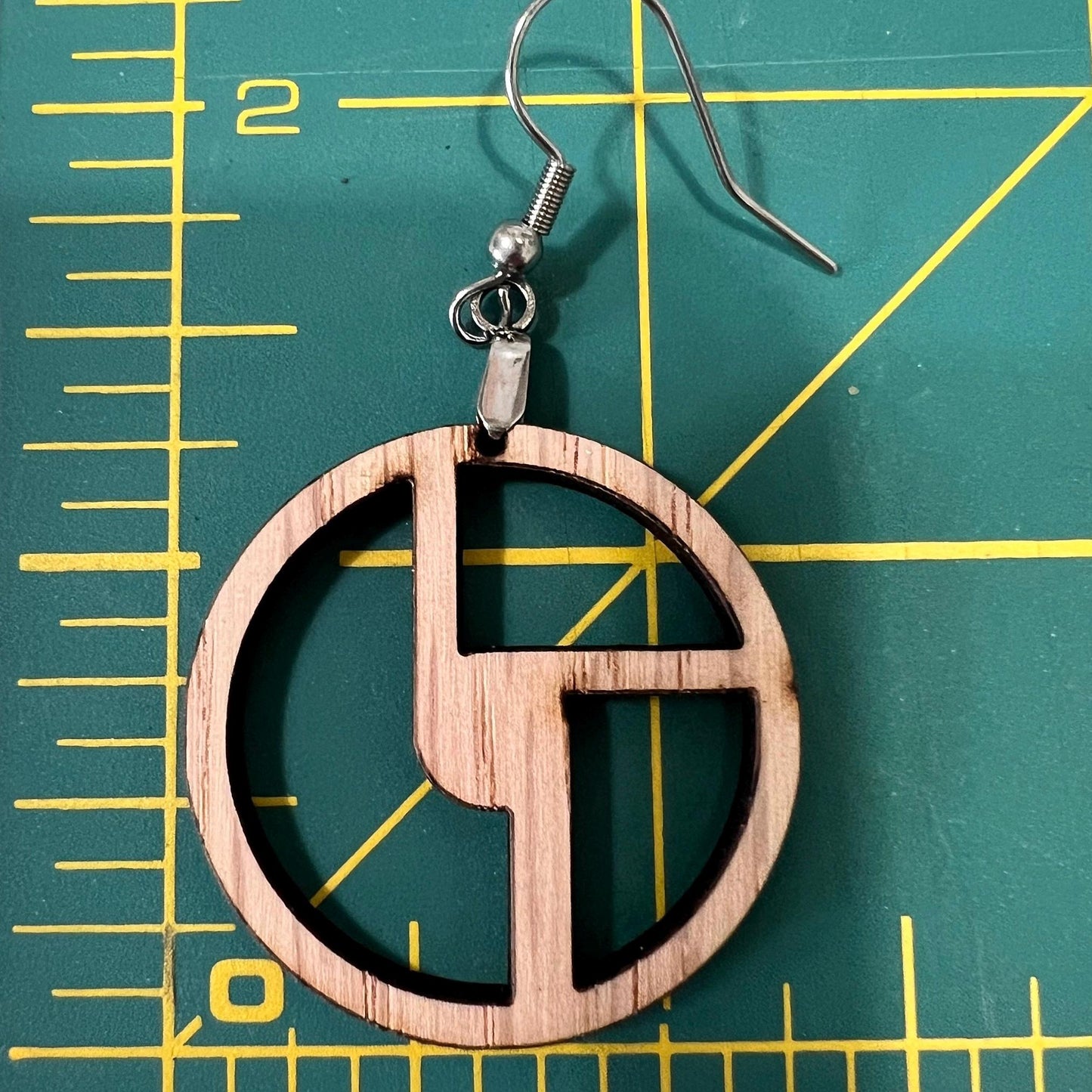 Disco Biscuits Earrings - Wood