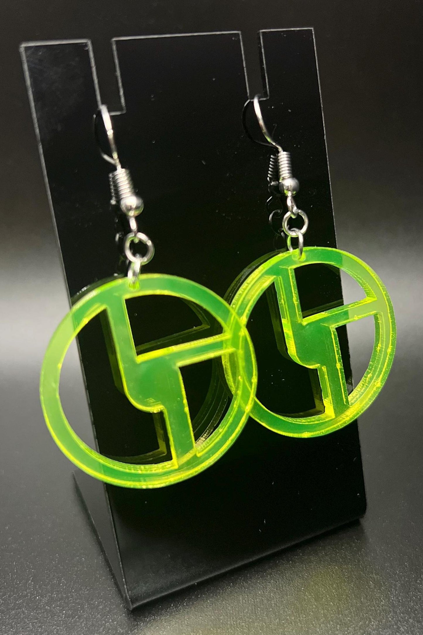 Disco Biscuits Earrings - Neon Yellow
