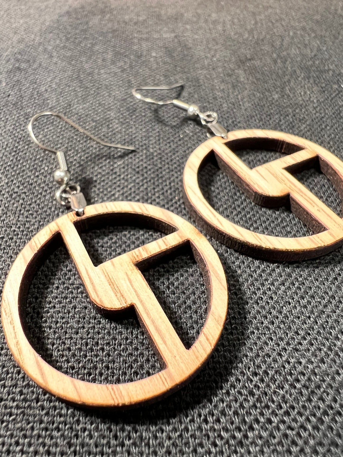Disco Biscuits Earrings - Wood