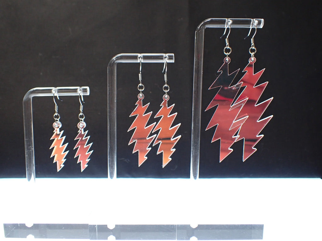 Althea Iridescent | Grateful Dead 13-Bolt Earrings | Iridescent holographic
