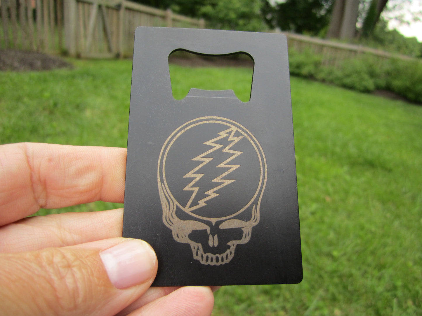 Grateful Dead Stealie Steel Credit Card Bottle Opener