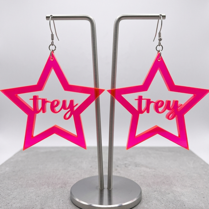 TREY Phish Neon Star Earrings