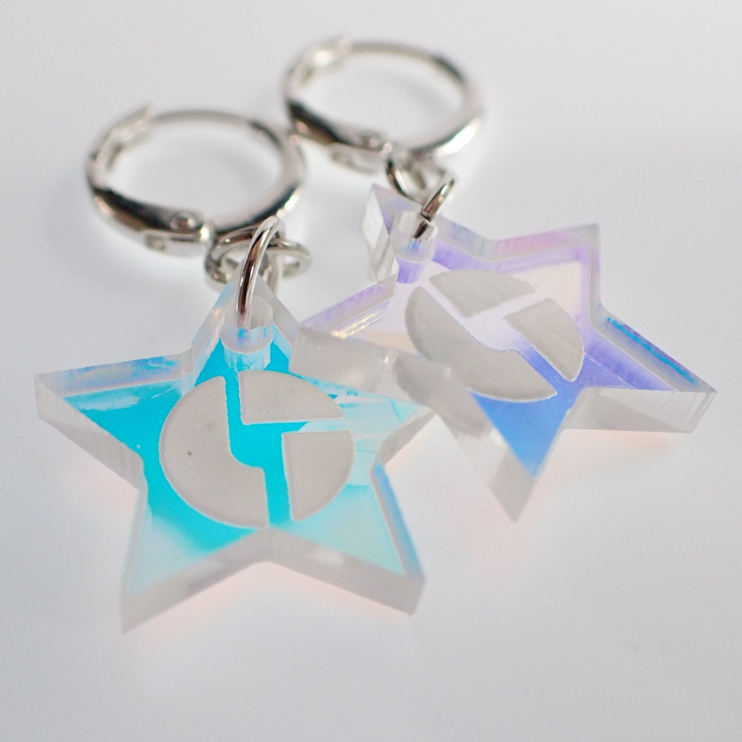 Disco Biscuits Iridescent Charm Earrings