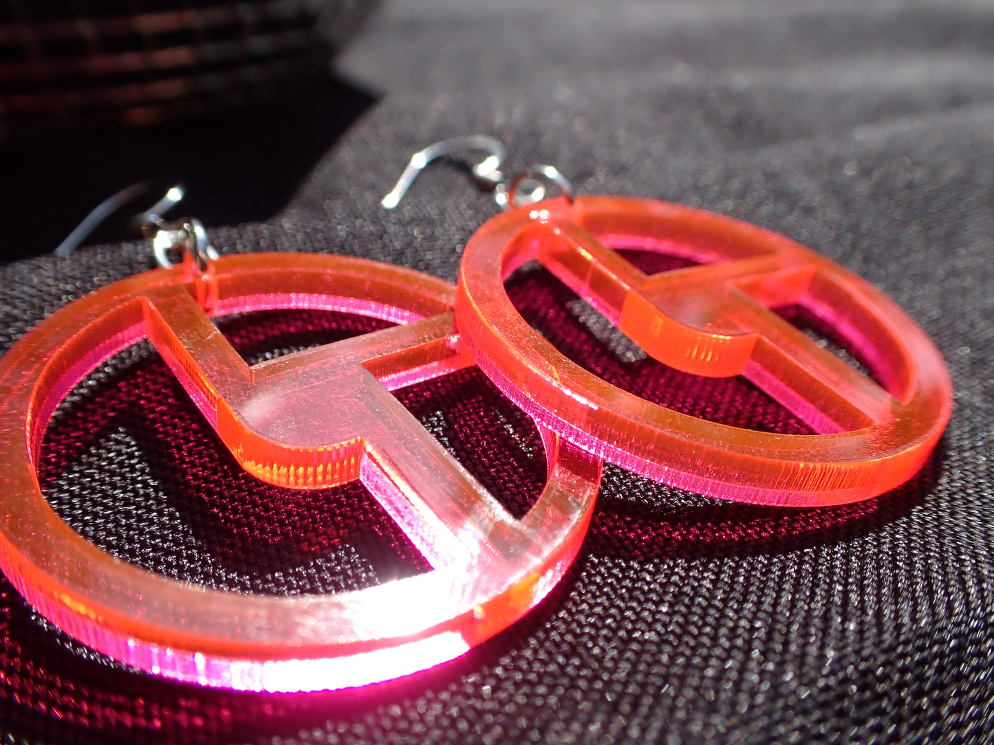 Disco Biscuits Earrings - Neon Pink