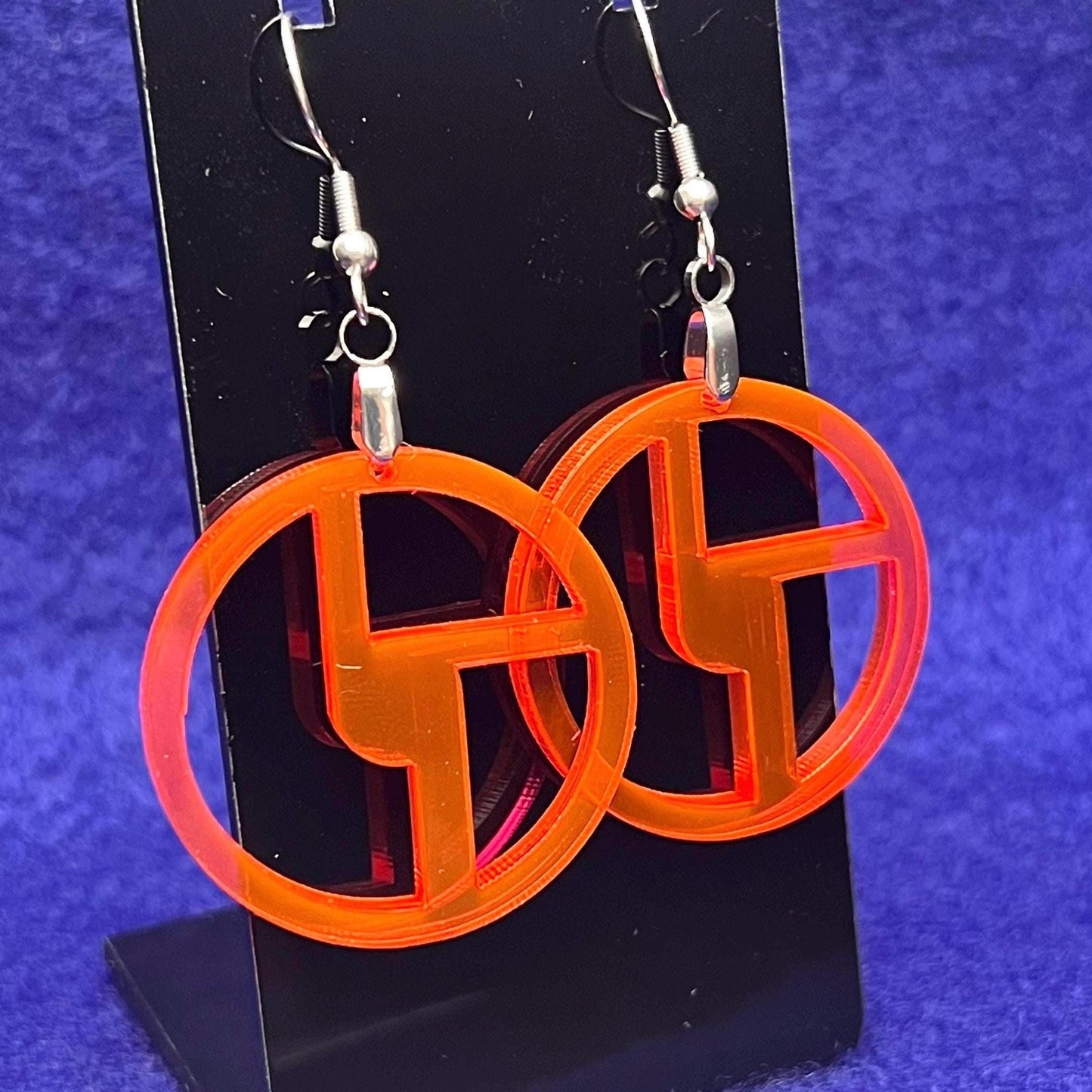 Disco Biscuits Earrings - Neon Pink