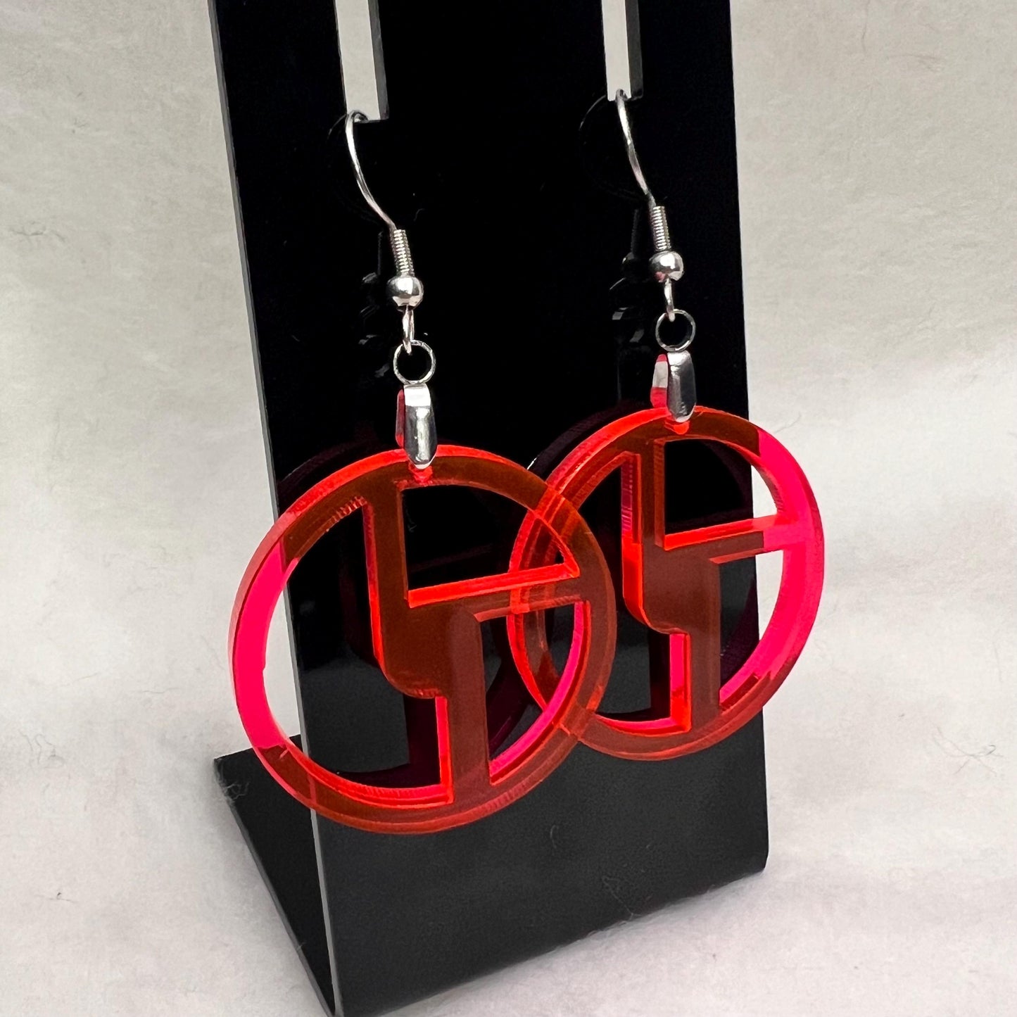 Disco Biscuits Earrings - Neon Pink